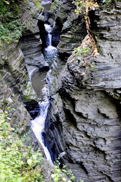 Looking down from the Sentry Bridge into the gorge 